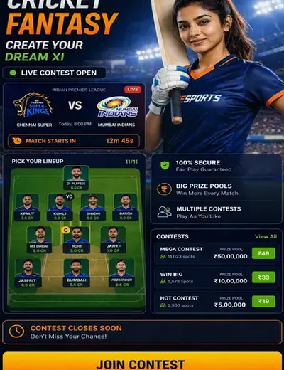 Come (come arcade login india) fantasy cricket & matchday visual 3